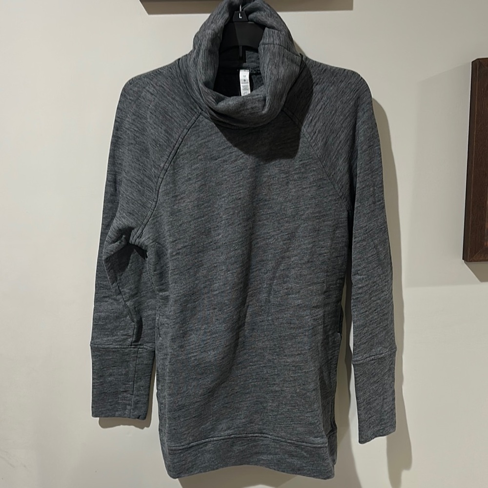 lululemon athletica Heather Gray Cowl Neck Sweatshirt